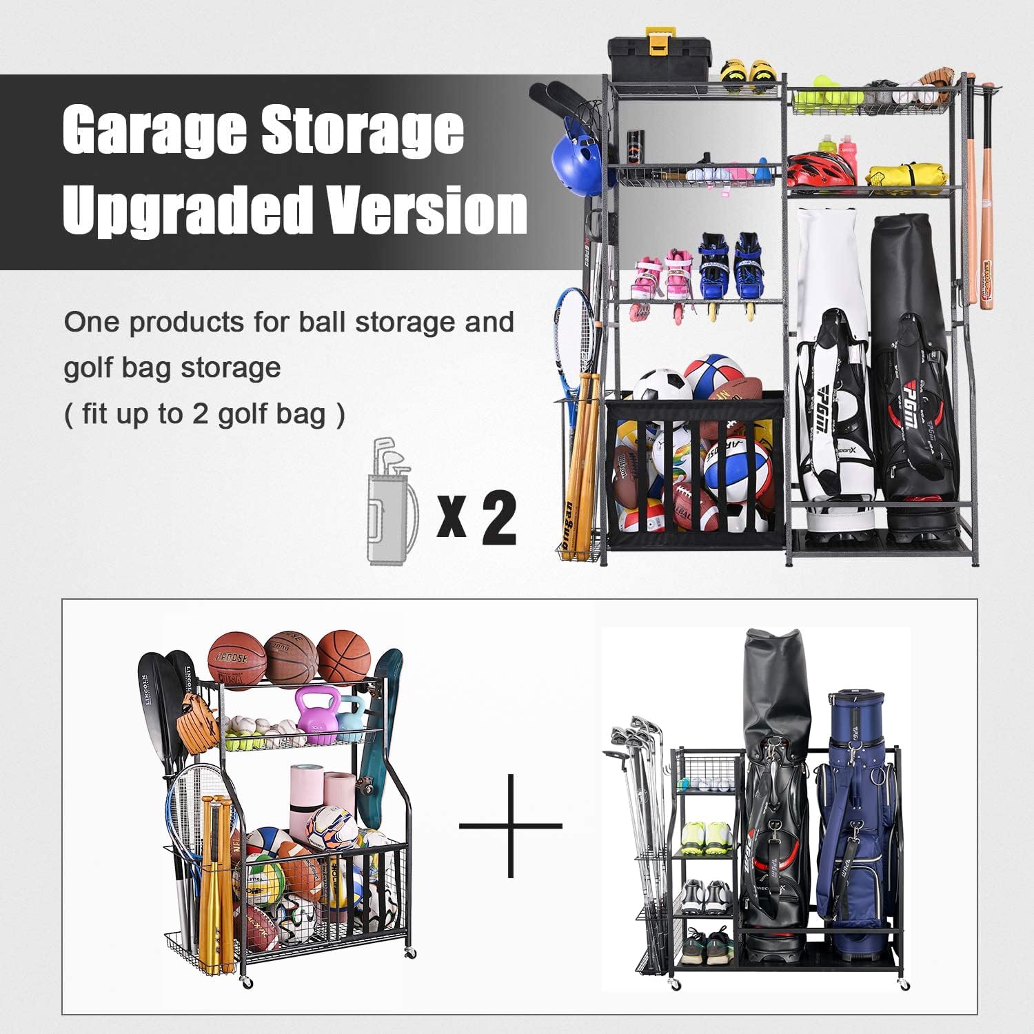 Suporte de Armazenamento de Eq - Golf Equipment Organizer For Garage avaliação e preço