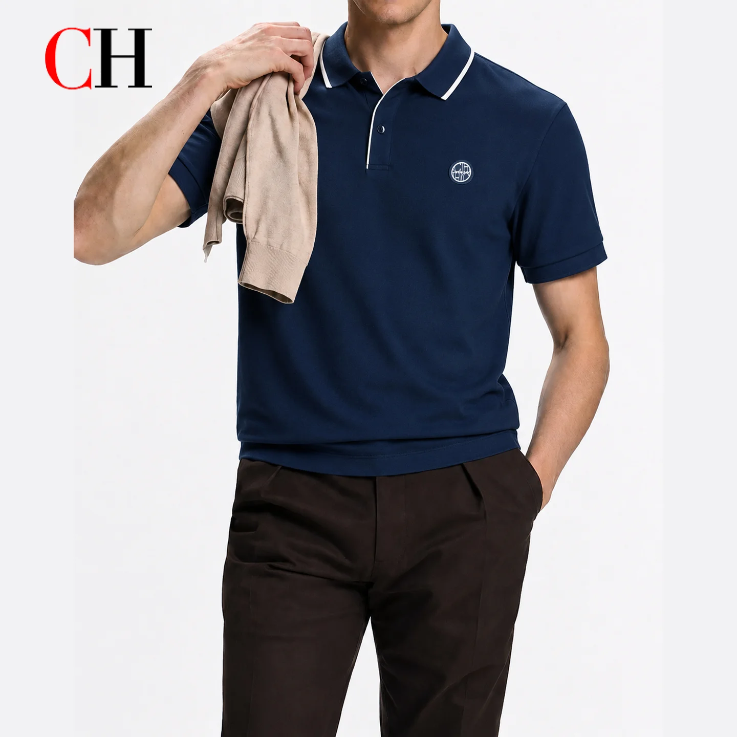 Camisa Polo Masculina CH de Ma - Golf Equipment Logo avaliação e preço