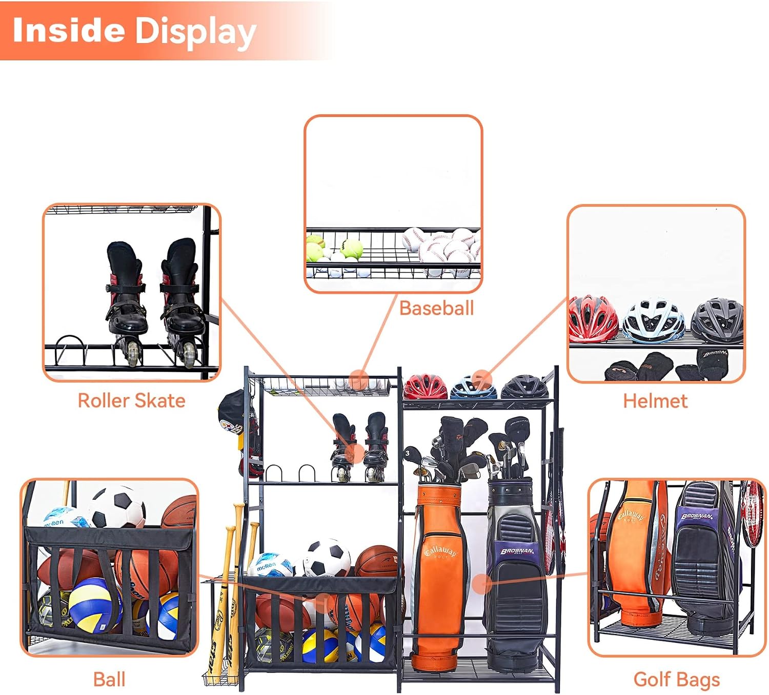 Suporte de Armazenamento para  - Golf Equipment Organizer For Garage avaliação e preço