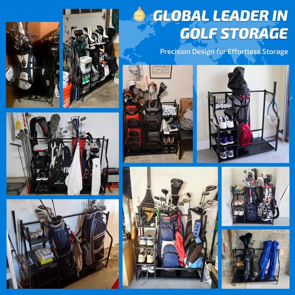 Suporte Organizador de Equipam - Golf Equipment Organizer For Garage avaliação e preço