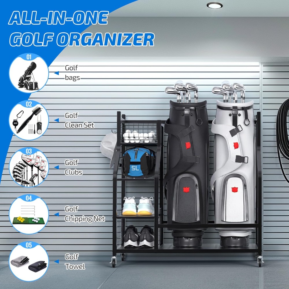 Suporte Organizador de Equipam - Golf Equipment Organizer For Garage avaliação e preço